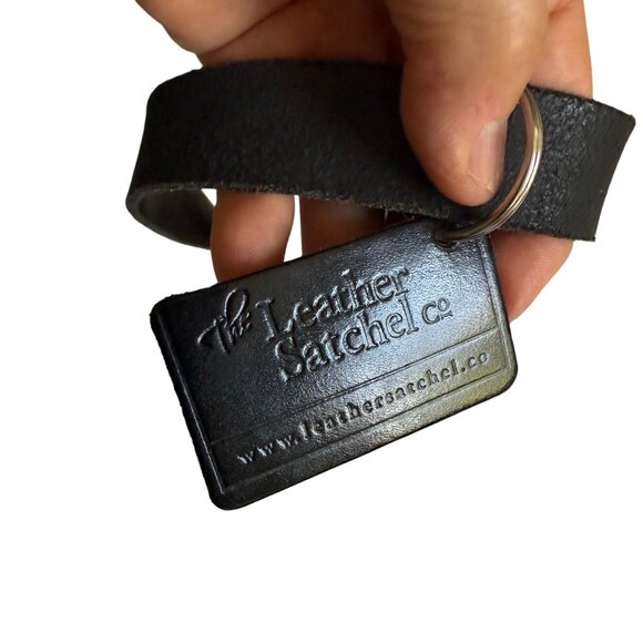 The Leather Satchel Co. Leather Laptop Messenger Shoulder Bag Womens Tan Black - Picture 10 of 10